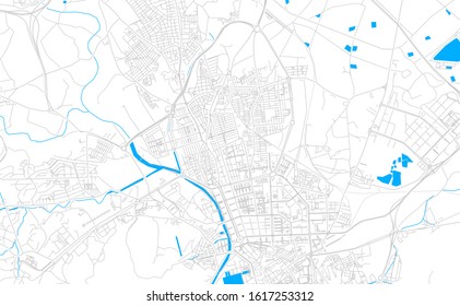 Bright vector map of Cartagena, Spain with fine tuning between road and water. Use this map as a background for your company or as a high-quality interior design.