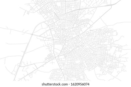 Bright vector map of Corum, Turkey with fine tuning between road and water. Use this map as a background for your company or as a high-quality interior design.