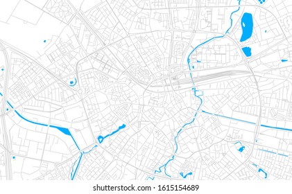 Bright vector map of  Eindhoven, Netherlands with fine tuning between road and water. Use this map as a background for your company or as a high-quality interior design.