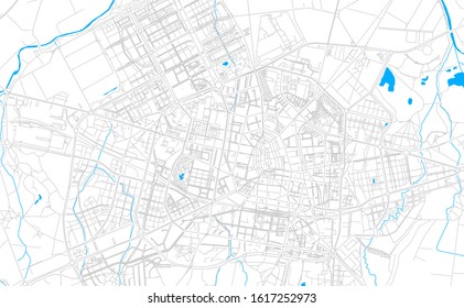 Bright vector map of Gasteiz / Vitoria, Spain with fine tuning between road and water. Use this map as a background for your company or as a high-quality interior design.