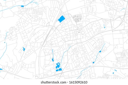 Bright vector map of Gladbeck, Germany with fine tuning between road and water. Use this map as a background for your company or as a high-quality interior design.