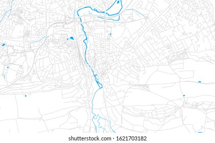 Bright vector map of Guildford, England with fine tuning between road and water. Use this map as a background for your company or as a high-quality interior design.