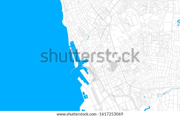 Bright Vector Map Helsingborg Sweden Fine Stock Vector (Royalty Free ...