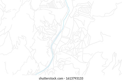 Bright vector map of Ijevan, Armenia with fine tuning between road and water. Use this map as a background for your company or as a high-quality interior design.