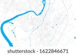 Bright vector map of Lancaster, England with fine tuning between road and water. Use this map as a background for your company or as a high-quality interior design.