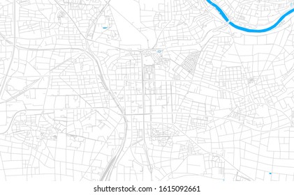 Bright vector map of Ludwigsburg, Germany with fine tuning between road and water. Use this map as a background for your company or as a high-quality interior design.