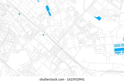 Bright vector map of Lyubertsy, Russia with fine tuning between road and water. Use this map as a background for your company or as a high-quality interior design.