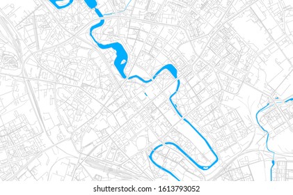 Bright vector map of Minsk, Belarus with fine tuning between road and water. Use this map as a background for your company or as a high-quality interior design.