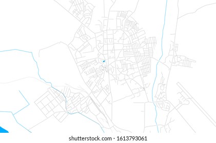 Bright vector map of Nakhchivan, Azerbaijan with fine tuning between road and water. Use this map as a background for your company or as a high-quality interior design.