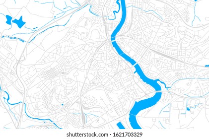 Bright vector map of Newport, Wales with fine tuning between road and water. Use this map as a background for your company or as a high-quality interior design.