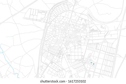 Bright vector map of Parla, Spain with fine tuning between road and water. Use this map as a background for your company or as a high-quality interior design.