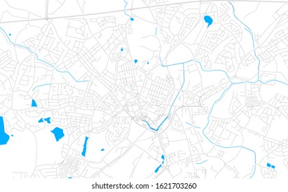 Bright vector map of Saint Helens, England with fine tuning between road and water. Use this map as a background for your company or as a high-quality interior design.