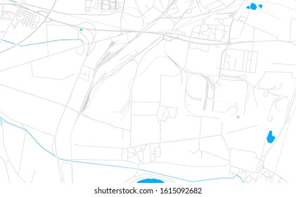 Bright vector map of Salzgitter, Germany with fine tuning between road and water. Use this map as a background for your company or as a high-quality interior design.