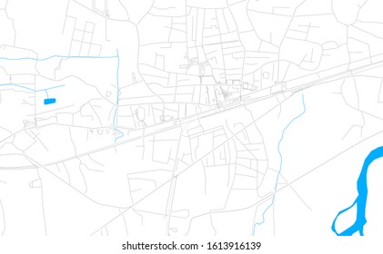 Bright vector map of Samtredia, Georgia with fine tuning between road and water. Use this map as a background for your company or as a high-quality interior design.
