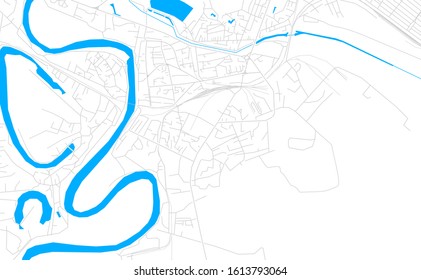 Bright vector map of Shirvan, Azerbaijan with fine tuning between road and water. Use this map as a background for your company or as a high-quality interior design.