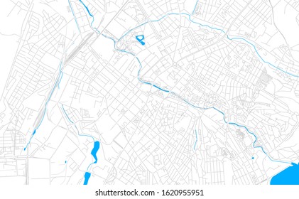 Bright vector map of Simferopol, Ukraine with fine tuning between road and water. Use this map as a background for your company or as a high-quality interior design.