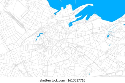 Bright vector map of Tallinn, Estonia with fine tuning between road and water. Use this map as a background for your company or as a high-quality interior design.