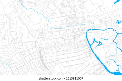 Bright vector map of Tambov, Russia with fine tuning between road and water. Use this map as a background for your company or as a high-quality interior design.