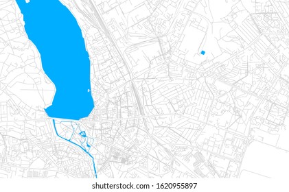 Bright vector map of Ternopil, Ukraine with fine tuning between road and water. Use this map as a background for your company or as a high-quality interior design.