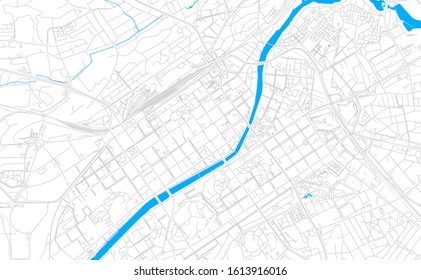 Mapa vectorial luminoso de Turku, Finlandia con finos ajustes entre carretera y agua. Utilice este mapa como fondo para su empresa o como un diseño interior de alta calidad.