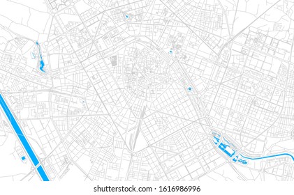 Bright vector map of Valencia, Spain with fine tuning between road and water. Use this map as a background for your company or as a high-quality interior design.