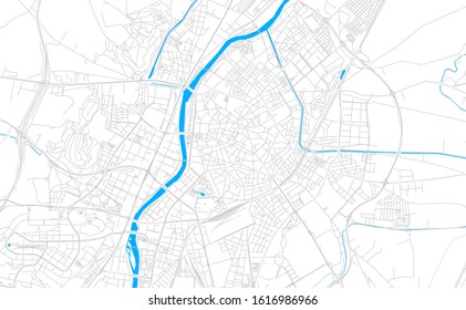 Bright vector map of Valladolid, Spain with fine tuning between road and water. Use this map as a background for your company or as a high-quality interior design.