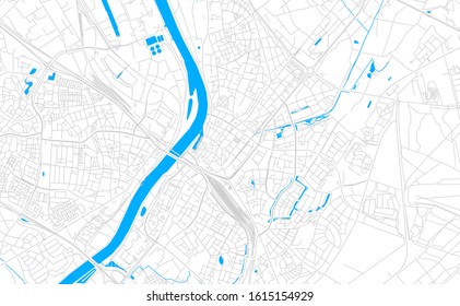 Bright vector map of  Venlo, Netherlands with fine tuning between road and water. Use this map as a background for your company or as a high-quality interior design.