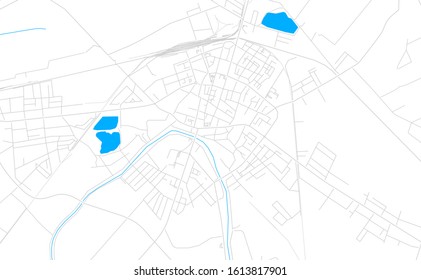 Bright vector map of Vinkovci, Croatia with fine tuning between road and water. Use this map as a background for your company or as a high-quality interior design.