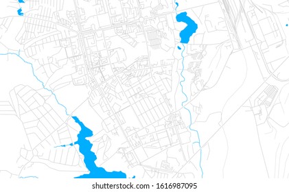 Bright vector map of Zheleznogorsk, Russia with fine tuning between road and water. Use this map as a background for your company or as a high-quality interior design.
