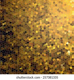Bright vector mosaic in golden tones