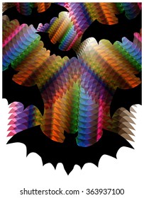 bright vector mosaic tiles writing alphabet b