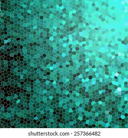 Bright vector mosaic in turquoise tones.