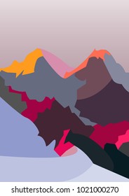 bright vector mountains