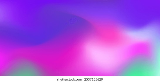 Bright vector neon pink and violet mesh gradient background. Abstract vibrant green, magenta and dark purple digital watercolor for business banner design, aesthetic fluid print