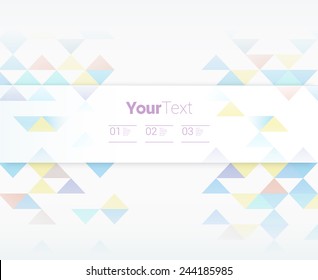 Bright Vector Origami Composition for Elegant Info Chart Background Banner Element. Scalable Eps10 File