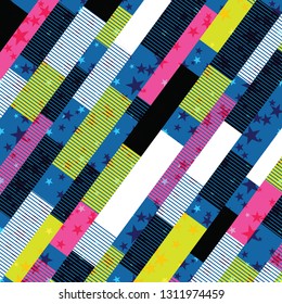 Bright vector pattern 80's. Background. Abstract geometric shapes.