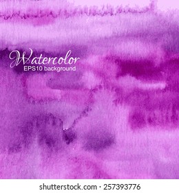 Bright vector pink, violet, purple and magenta gradient abstract watercolor background.