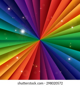 Bright vector rainbow celebration holiday banner, vector background