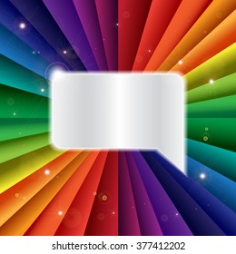 Bright vector rainbow celebration holiday banner, vector background