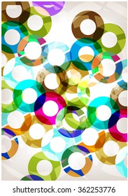 Bright Vector Retro Circles Background.Circles.Rainbow Circles.Vector Circles.Bubbles.Colorful Bubbles.Retro Background.Bright Circles.Color Bubbles.