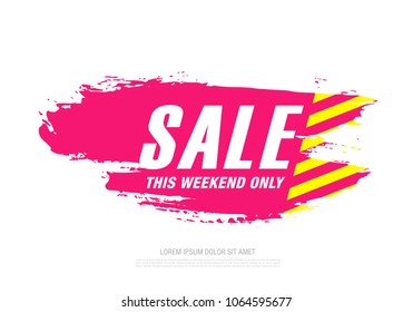 bright vector sale banner, vector illustration