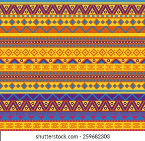 bright vector seamless pattern in mexican style