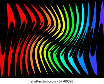 bright vector shape on a dark background