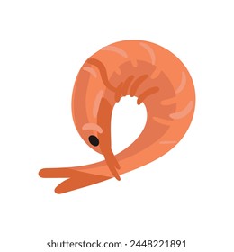 Bright vector shrimp on a white background, suitable for culinary menus, seafood advertisements or gastronomic publications, convey the whole essence of freshness and taste. Isolated