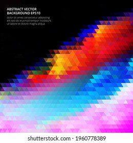 Bright vector triangle shapes on white background. Glitter abstract illustration with triangular shapes. Best design for your ad, poster, banner. Vector illustration
