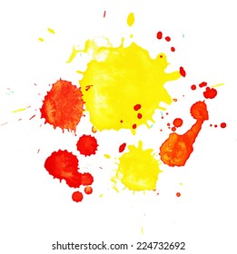 Bright vector watercolor blots