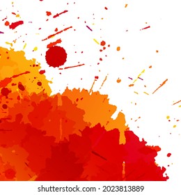 Bright vector watercolor multicolored background of made from stains and splashes of paint