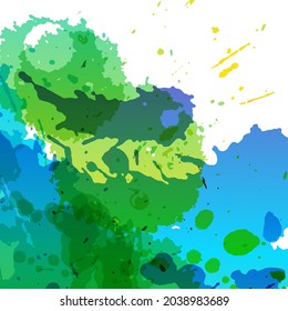 Vector claro acuarela multicolor fondo de manchas y salpicaduras de pintura