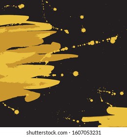 Bright vector watercolor texture with text place. Grunge background with drops and splashes.