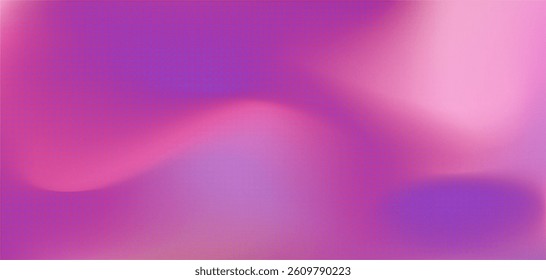 Bright vector wavy purple and pink mesh gradient background with halftone shadow texture. Abstract soft magenta and violet dotted digital watercolor for liquid concept, fluid passion design, banner